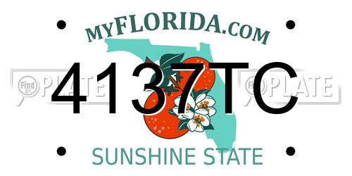4137TC Florida License Plate