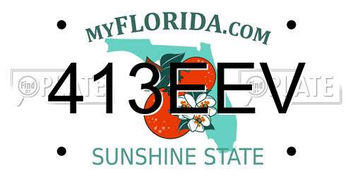 413EEV Florida License Plate