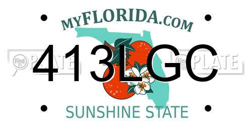 413LGC Florida License Plate