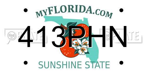 413PHN Florida License Plate