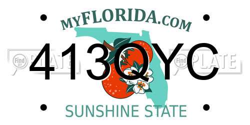 413QYC Florida License Plate