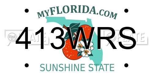 413WRS Florida License Plate