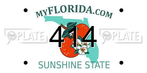 414 Florida License Plate
