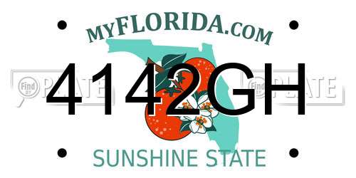 4142GH Florida License Plate