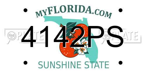 4142PS Florida License Plate