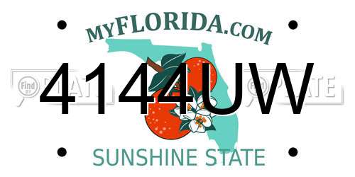 4144UW Florida License Plate