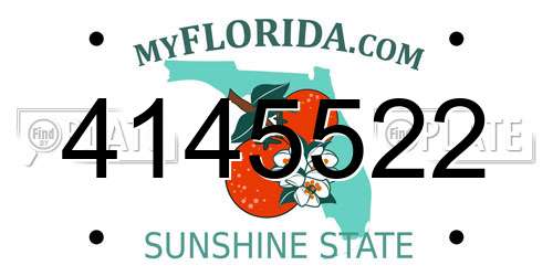 4145522 Florida License Plate