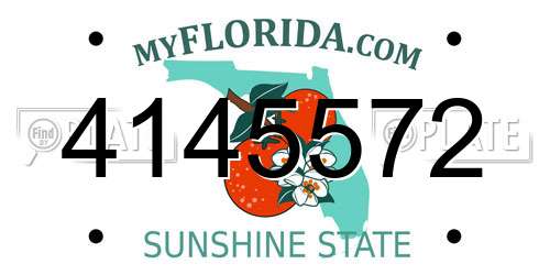 4145572 Florida License Plate