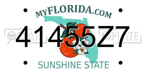 41455Z7 Florida License Plate