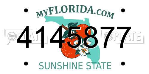 4145877 Florida License Plate