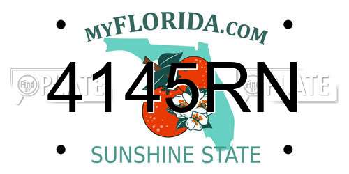 4145RN Florida License Plate