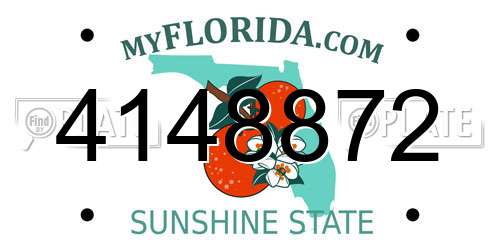 4148872 Florida License Plate