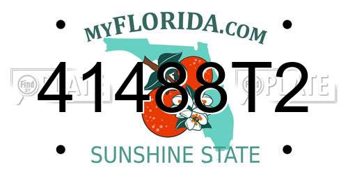 41488T2 Florida License Plate