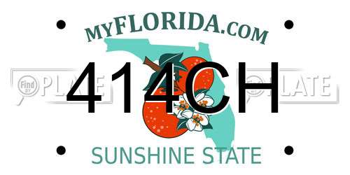 414CH Florida License Plate