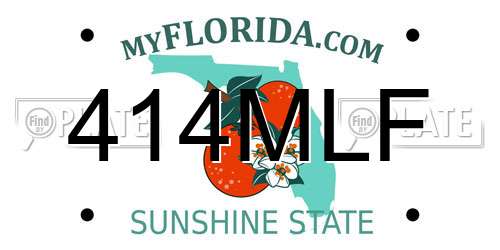 414MLF Florida License Plate