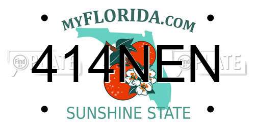 414NEN Florida License Plate