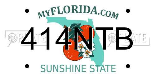 414NTB Florida License Plate