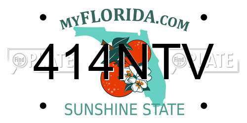 414NTV Florida License Plate