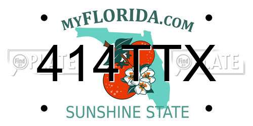 414TTX Florida License Plate