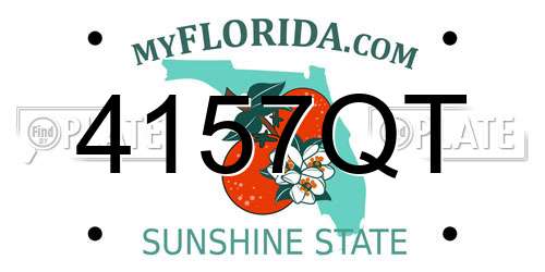 4157QT Florida License Plate