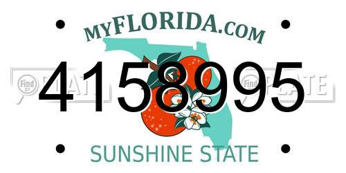 4158995 Florida License Plate