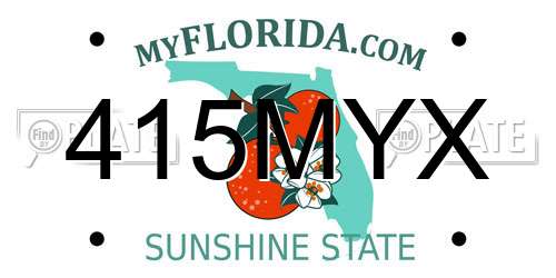 415MYX Florida License Plate