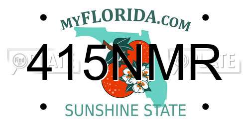 415NMR Florida License Plate
