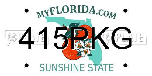 415PKG Florida License Plate