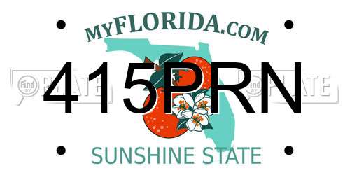 415PRN Florida License Plate