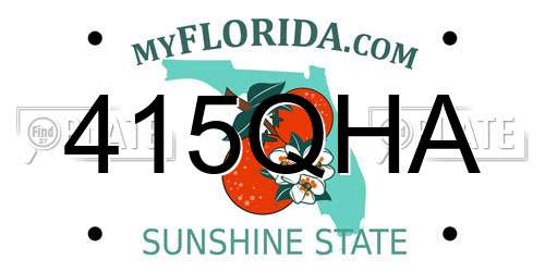 415QHA Florida License Plate