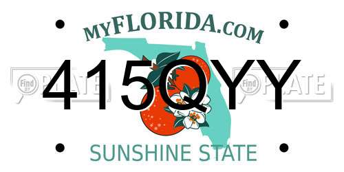 415QYY Florida License Plate