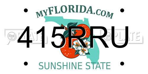 415RRU Florida License Plate