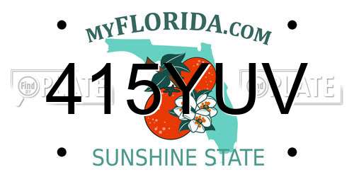 415YUV Florida License Plate