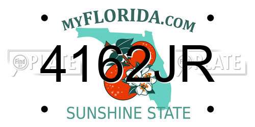 4162JR Florida License Plate
