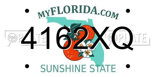 4162XQ Florida License Plate