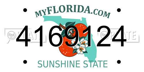4169124 Florida License Plate