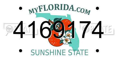 4169174 Florida License Plate