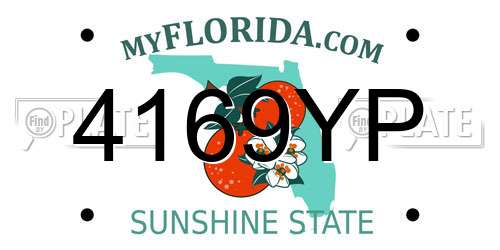 4169YP Florida License Plate