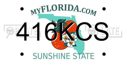 416KCS Florida License Plate