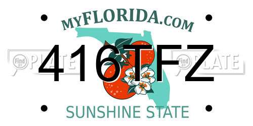 416TFZ Florida License Plate