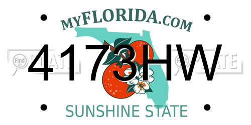 4173HW Florida License Plate