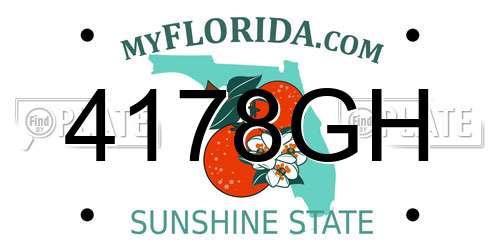 4178GH Florida License Plate