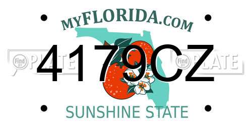 4179CZ Florida License Plate