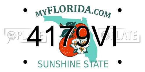 4179VI Florida License Plate