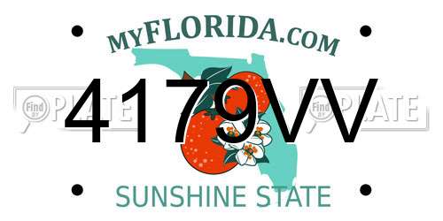 4179VV Florida License Plate