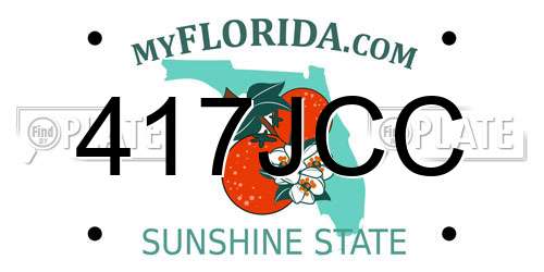 417JCC Florida License Plate
