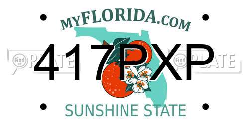 417PXP Florida License Plate