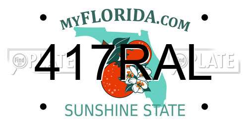 417RAL Florida License Plate