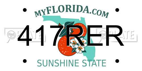 417RER Florida License Plate