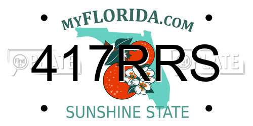 417RRS Florida License Plate